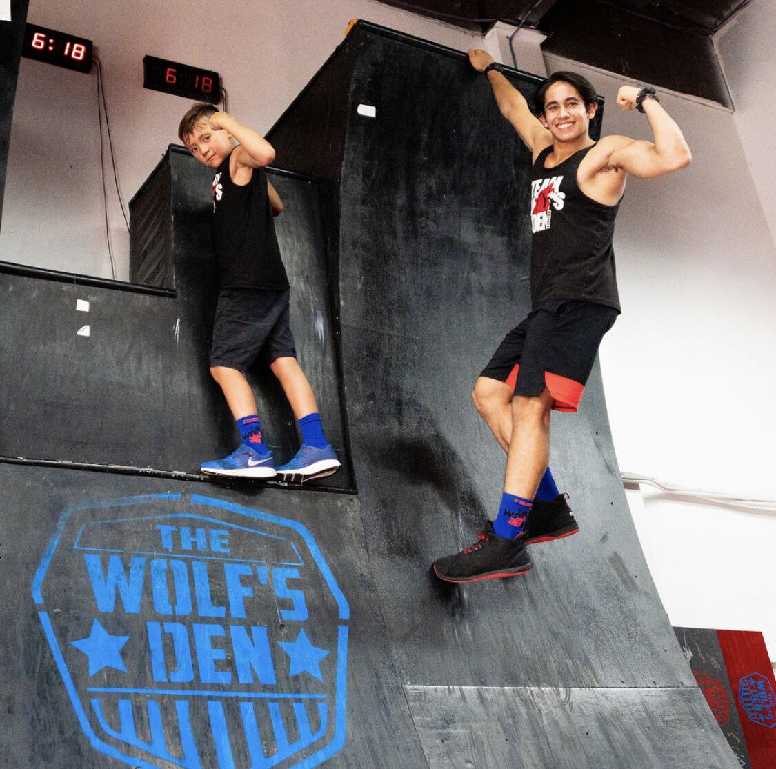 Obstacle course coaching in action