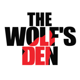 THE WOLF'S DEN LOGO - WOMEN'S LIGHTWEIGHT CROPPED HOODIE - WHITE Design