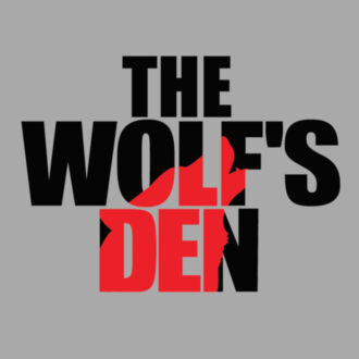 THE WOLF'S DEN LOGO - PREMIUM MEN'S T-SHIRT - LIGHT GRAY HEATHER Design