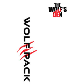 WOLF PACK LOGO (1-SIDE PRINT) - PREMIUM MEN'S T-SHIRT - WHITE Design