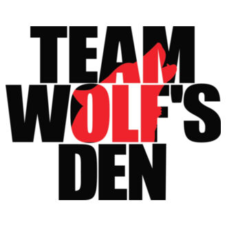 TEAM WOLF'S DEN LOGO - PREMIUM WOMEN'S FITTED T-SHIRT - WHITE - JM17BT Design