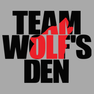 TEAM WOLF'S DEN LOGO - PREMIUM WOMEN'S FITTED T-SHIRT - LIGHT GRAY HEATHER - JM17BT Design