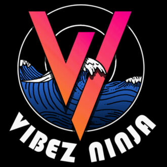 VIBEZ NINJA - PREMIUM WOMEN'S FITTED T-SHIRT - BLACK - AV38QG Design