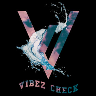 VIBEZ CHECK - PREMIUM WOMEN'S FITTED RACERBACK TANK TOP - BLACK - G5AMR3 Design
