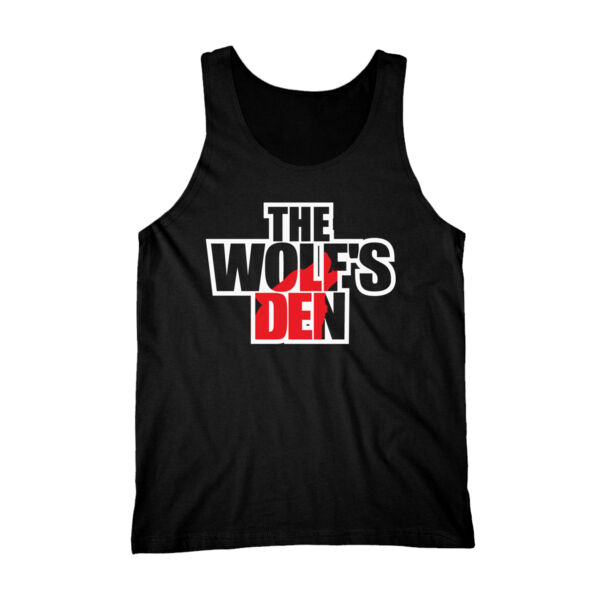 THE WOLF'S DEN LOGO - PREMIUM MEN'S TANK TOP - BLACK Thumbnail