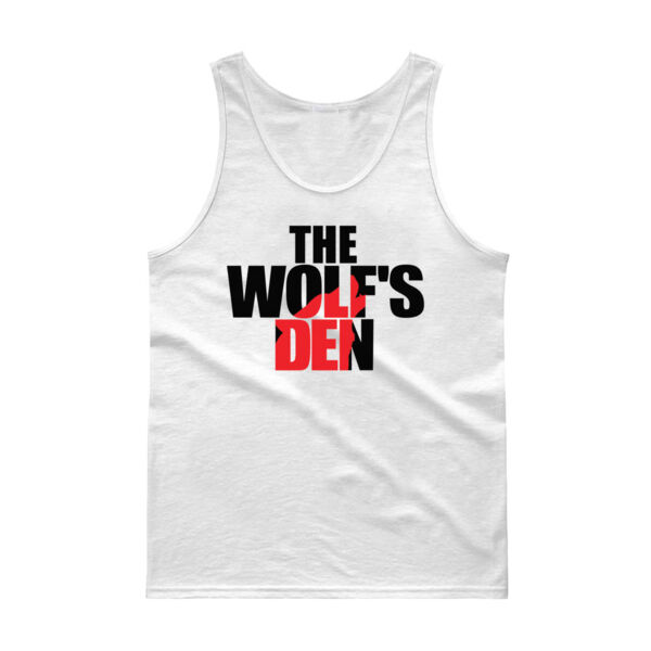 THE WOLF'S DEN LOGO - PREMIUM MEN'S TANK TOP - WHITE Thumbnail