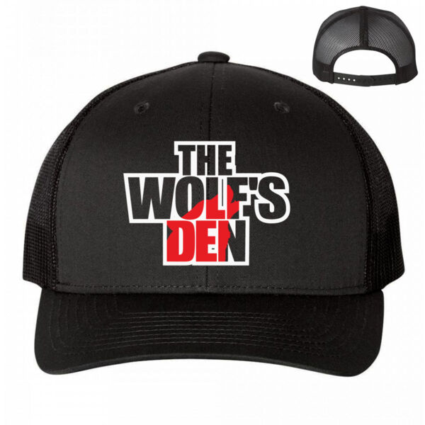 THE WOLF'S DEN LOGO - UNISEX PREMIUM SNAPBACK HAT - BLACK - 2WA1PC Thumbnail