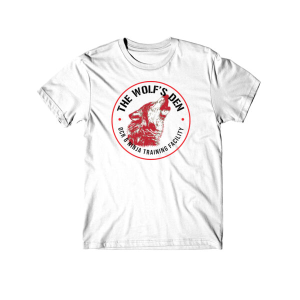 THE WOLF'S DEN CIRCLE (1-SIDE PRINT) - PREMIUM YOUTH T-SHIRT - WHITE Thumbnail