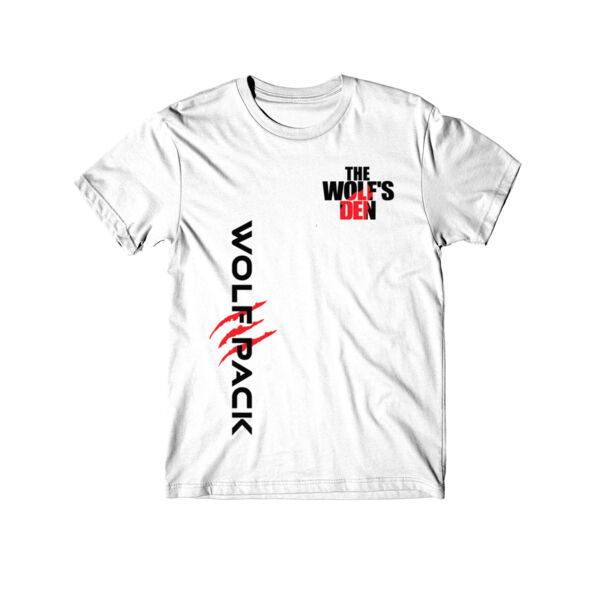 WOLF PACK LOGO (1-SIDE PRINT) - PREMIUM YOUTH T-SHIRT - WHITE Thumbnail