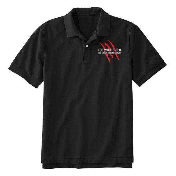 SCRATCHES FRONT ONLY - PREMIUM COTTON POLO SHIRT - BLACK Thumbnail