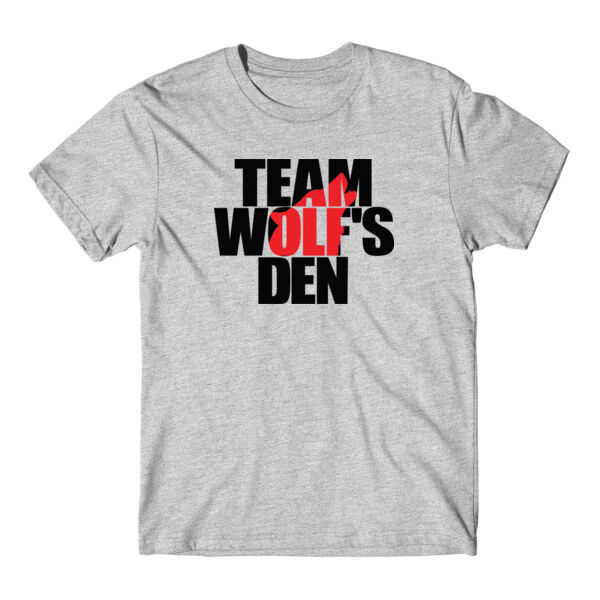 TEAM WOLF'S DEN LOGO - PREMIUM MEN'S T-SHIRT - LIGHT GRAY HEATHER - K5XR4J Thumbnail