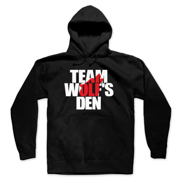 TEAM WOLF'S DEN - PREMIUM MEN'S PULLOVER HOODIE - BLACK - $U3MRQ1$ Thumbnail