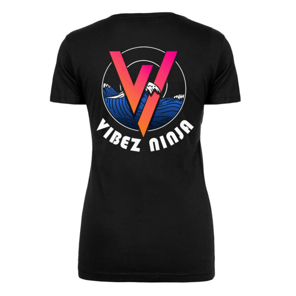 VIBEZ NINJA - PREMIUM WOMEN'S FITTED T-SHIRT - BLACK - AV38QG Thumbnail