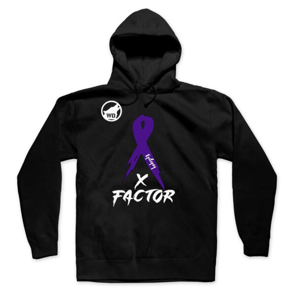 X-FACTOR - PREMIUM MEN'S PULLOVER HOODIE - BLACK - QUE2PY Thumbnail