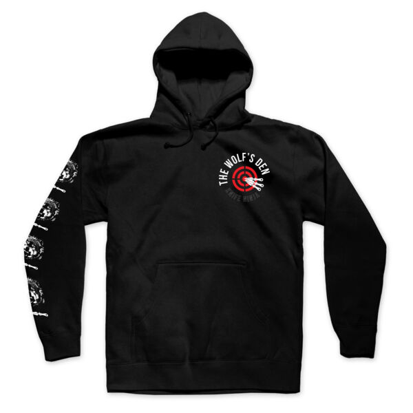 TEAM DIEGO - TARGET - LEFT CHEST & BACK - PREMIUM MEN/UNISEX PULLOVER HOODIE - BLACK - NQ748H Thumbnail