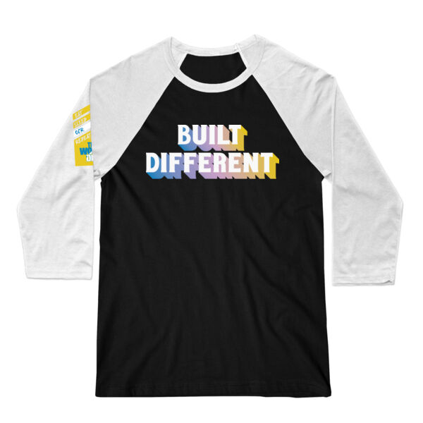 TEAM GLENDA - BUILT DIFFERENT - PREMIUM UNISEX/MEN'S RAGLAN - BLACK - $TMC8YS$ Thumbnail