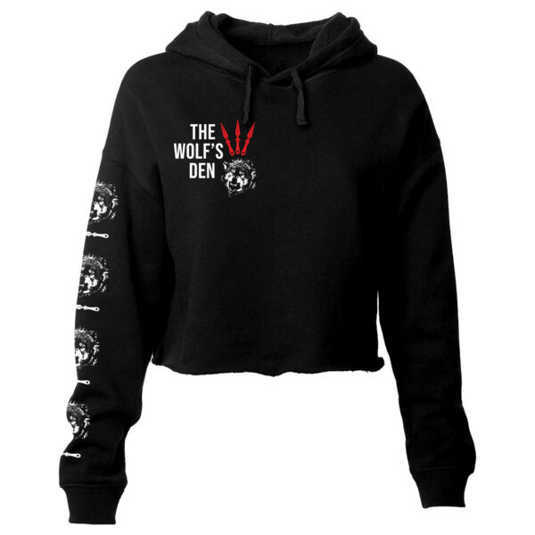 TEAM DIEGO - KNIVES RIGHT CHEST - PREMIUM WOMEN'S CROP HOODIE - BLACK - 2EHDA3 Thumbnail