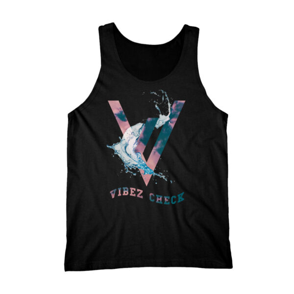 VIBEZ CHECK - PREMIUM MEN'S TANK TOP - BLACK - R7NP8F Thumbnail