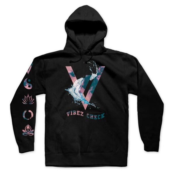 VIBEZ CHECK - PREMIUM MEN'S PULLOVER HOODIE - BLACK - G4YQW9 Thumbnail