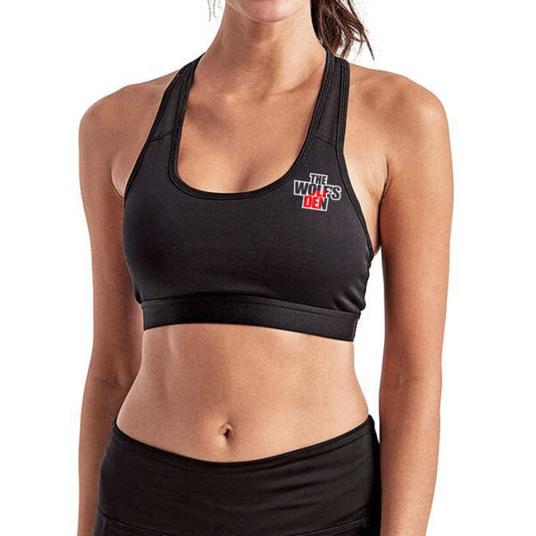 THE WOLF'S DEN - WOMEN'S BASIC SPORTS BRA - BLACK - $LPW83T$ Thumbnail